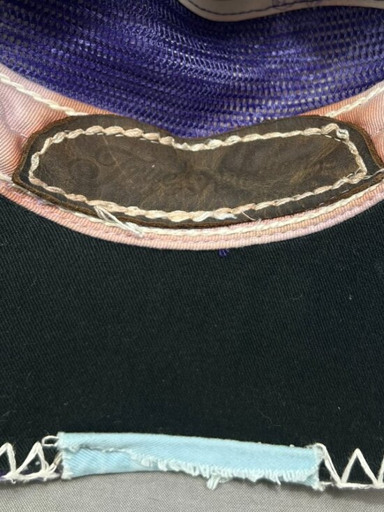 True Religion Buddha Strapback Hat Purple Trucker Jeans Distressed Adult Dad Cap main image 3